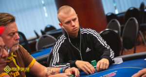 Calle Hansson under Poker-SM Live 2023.