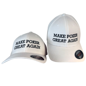 Cap white Lets make poker great again